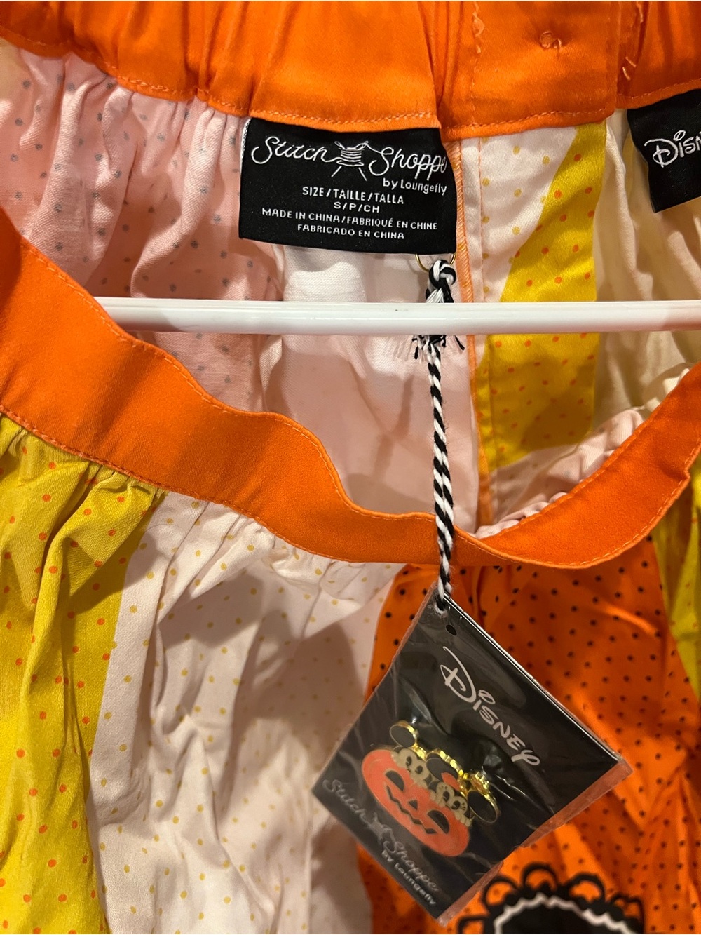 Disney Orange & Yellow Halloween Skirt